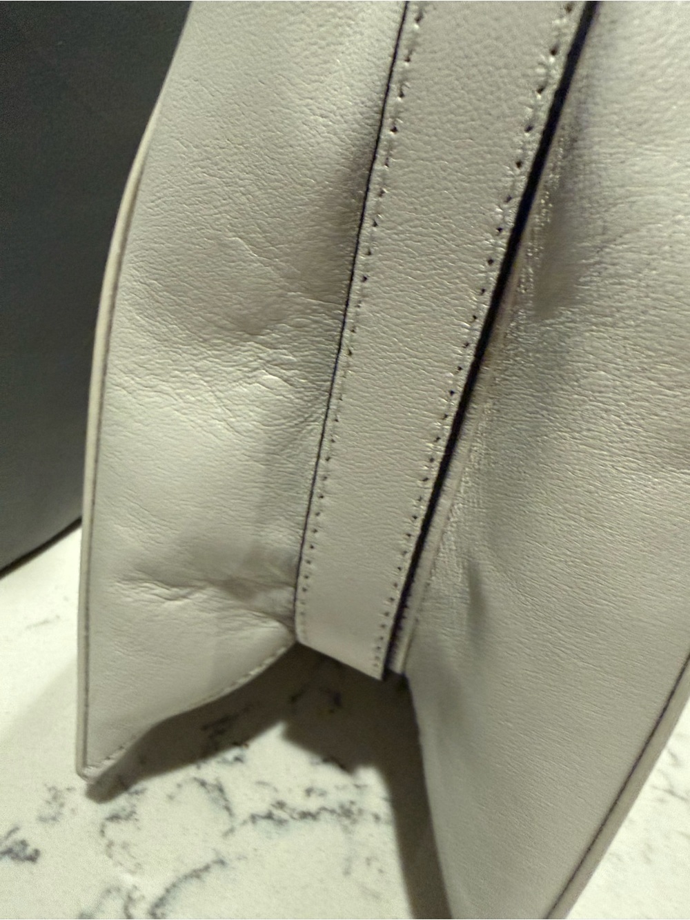 Furla Soft Hobo Shoulder Bag in Light Gray with Black Strap - Picture 4 of 16
